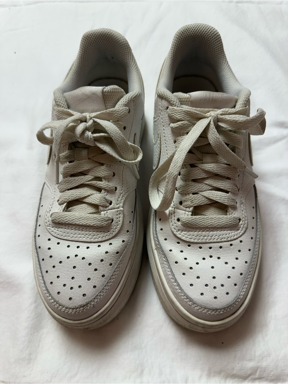 Nike Women’s White Leather Low-Top Sneakers